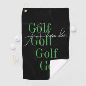 Serviette De Golf Nom personnalisé Typographie moderne (En situation)