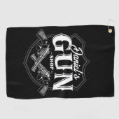 Serviette De Golf NOM PERSONNALISÉ Vieux Armes à feu (Horizontal)