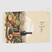 Serviette De Golf Nom personnalisé Wine Lover's (Horizontal)