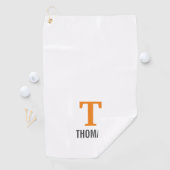Serviette De Golf Nom simple et monogramme initial personnalisé (En situation)