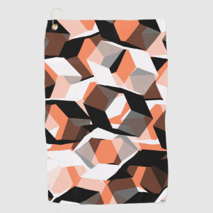 Serviette De Golf Nombreux hexagones avec parties incolores sur la c