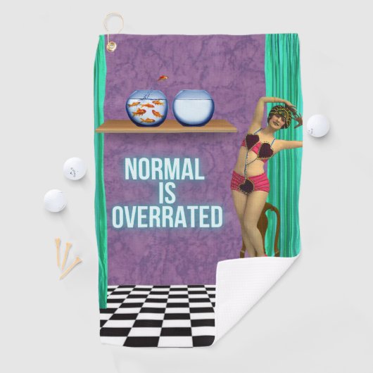 Serviette De Golf Normal est surévalué Funky & Fun Altered Art (En situation)