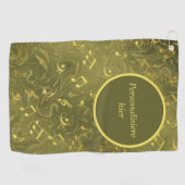 Serviette De Golf notes beau motif élégant (Horizontal)