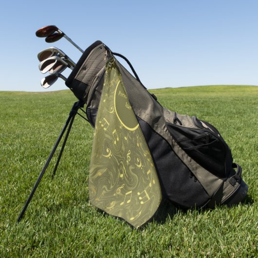 Serviette De Golf notes beau motif élégant (Vert)