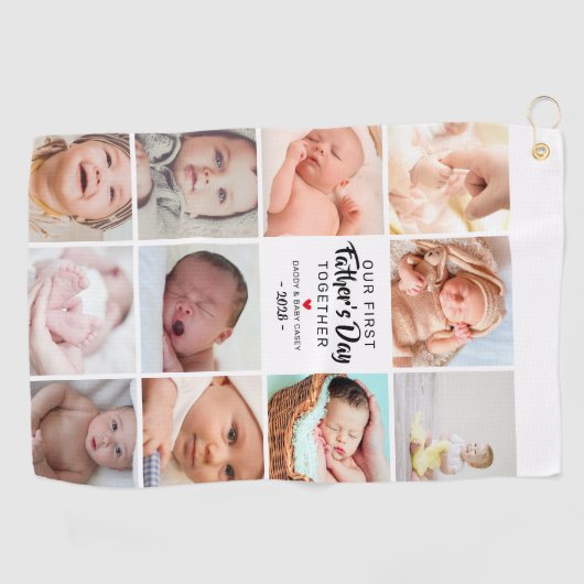 Serviette De Golf Notre collection photo de première Fête des pères (Horizontal)