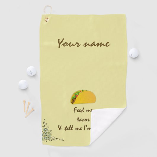 Serviette De Golf Nourrir moi Tacos (En situation)