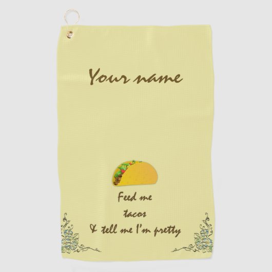 Serviette De Golf Nourrir moi Tacos (Devant)