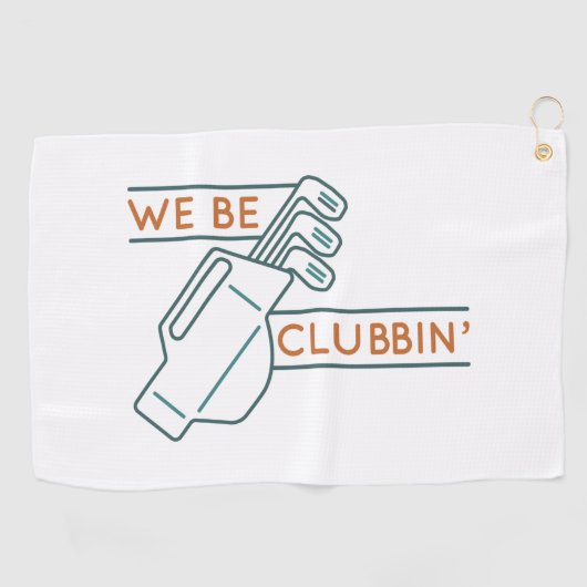 Serviette De Golf Nous Sommes Des Clubbin" (Horizontal)
