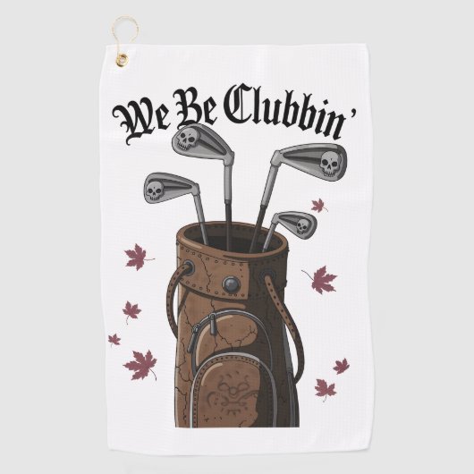 Serviette De Golf Nous Sommes Des Clubbin' (Devant)