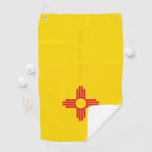 Serviette De Golf Nouveau-Mexique State Flag Design Votre texte sur  (En situation)