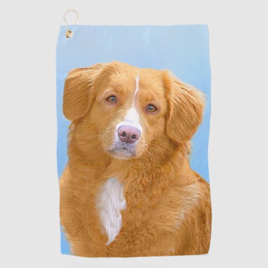 Serviette De Golf Nouvelle-Écosse Peinture de chien pour l'essayeur  (Devant)