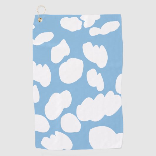 Serviette De Golf Nuages Ciel Bleu (Devant)
