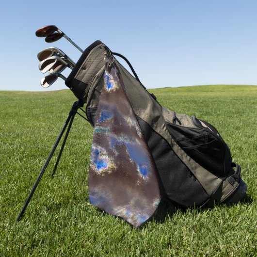 Serviette De Golf Nuages foncés très rustiques avec déplacement perc (Vert)