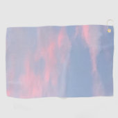 Serviette De Golf Nuages roses personnalisables (Horizontal)