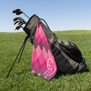 Serviette De Golf Nuances de Jacquard rose Sporty Preppy Personnalis