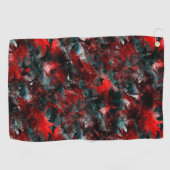 Serviette De Golf Nuit avec des feuilles rouges gâtés vifs tombés su (Horizontal)