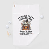Serviette De Golf Nuit de Candy Halloween pour Chien (En situation)