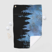 Serviette De Golf Nuit de la forêt de pins (En situation)