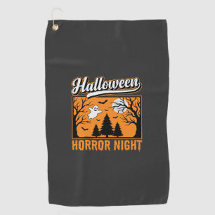 Serviette De Golf Nuit de terreur d'Halloween Forêt Fantôme Rétro