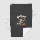 Serviette De Golf Nuit d'Halloween de chien (2) (En situation)