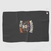 Serviette De Golf Nuit d'Halloween de chien (2) (Horizontal)