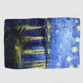 Serviette De Golf Nuit étoilée au-dessus du Rhône par van Gogh (Horizontal)