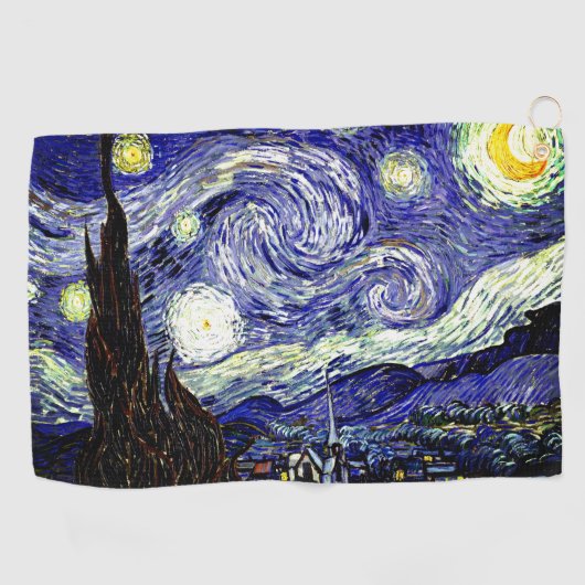 Serviette De Golf Nuit étoilée de Van Gogh, 1889 (Horizontal)
