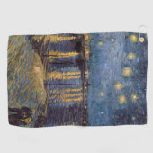 Serviette De Golf Nuit étoilée sur le Rhône par Vincent Van Gogh (Horizontal)