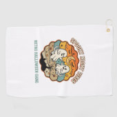 Serviette De Golf Nuit Fantôme Rétro Halloween (Horizontal)