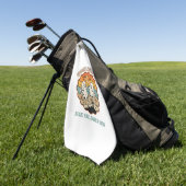 Serviette De Golf Nuit Fantôme Rétro Halloween (Vert)