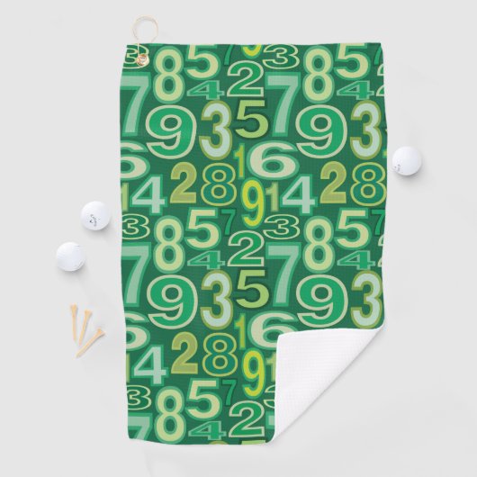 Serviette De Golf Number pattern (En situation)