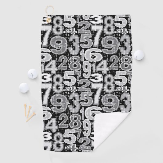 Serviette De Golf Number pattern (En situation)