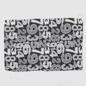 Serviette De Golf Number pattern (Horizontal)