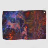 Serviette De Golf numériquement photo altérée, Nature sur l'incendie (Horizontal)
