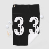 Serviette De Golf Numéro de sport 33 (En situation)