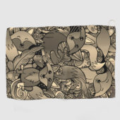 Serviette De Golf Obtention du ton de Sepia Foxy (Horizontal)