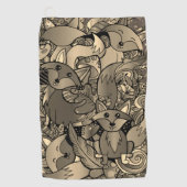 Serviette De Golf Obtention du ton de Sepia Foxy (Devant)