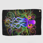 Serviette De Golf Octopus Luminescence psychédélique (Horizontal)