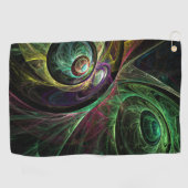 Serviette De Golf OEil aux yeux Art Abstrait (Horizontal)