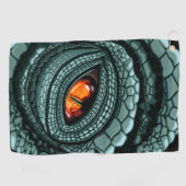 Serviette De Golf Œil de prédateur reptile primitif (Horizontal)
