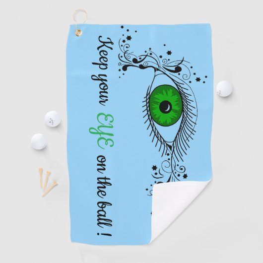 Serviette De Golf Oeil sur la boule (En situation)