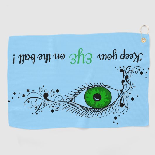 Serviette De Golf Oeil sur la boule (Horizontal)