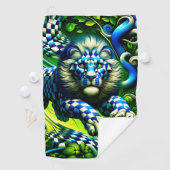 Serviette De Golf OEuvre de Lion (En situation)