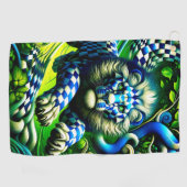 Serviette De Golf OEuvre de Lion (Horizontal)