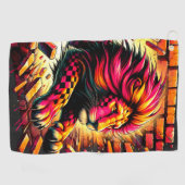 Serviette De Golf OEuvre de Lion (Horizontal)