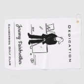 Serviette De Golf Office Golfer - Drôle caricature de golf (Horizontal)