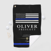 Serviette De Golf Officier de police | Anniversaire de service Noir (En situation)