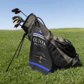 Serviette De Golf Officier de police | Anniversaire de service Noir (Vert)