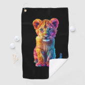 Serviette De Golf Oh Baby Big Cat Cub (En situation)