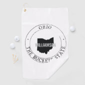 Serviette De Golf Ohio Golf Towel State Personnalisé (En situation)